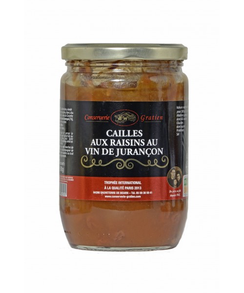 Caille aux raisins au vin...