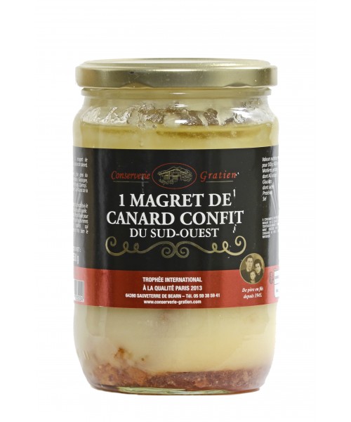 1 magret de canard confit 550g
