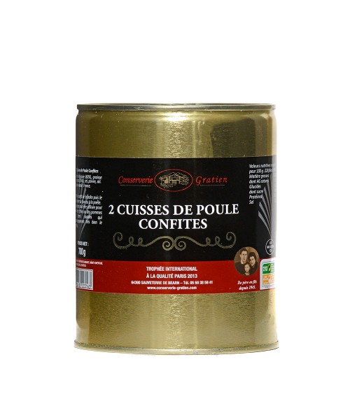 2 cuisses de poule confites...
